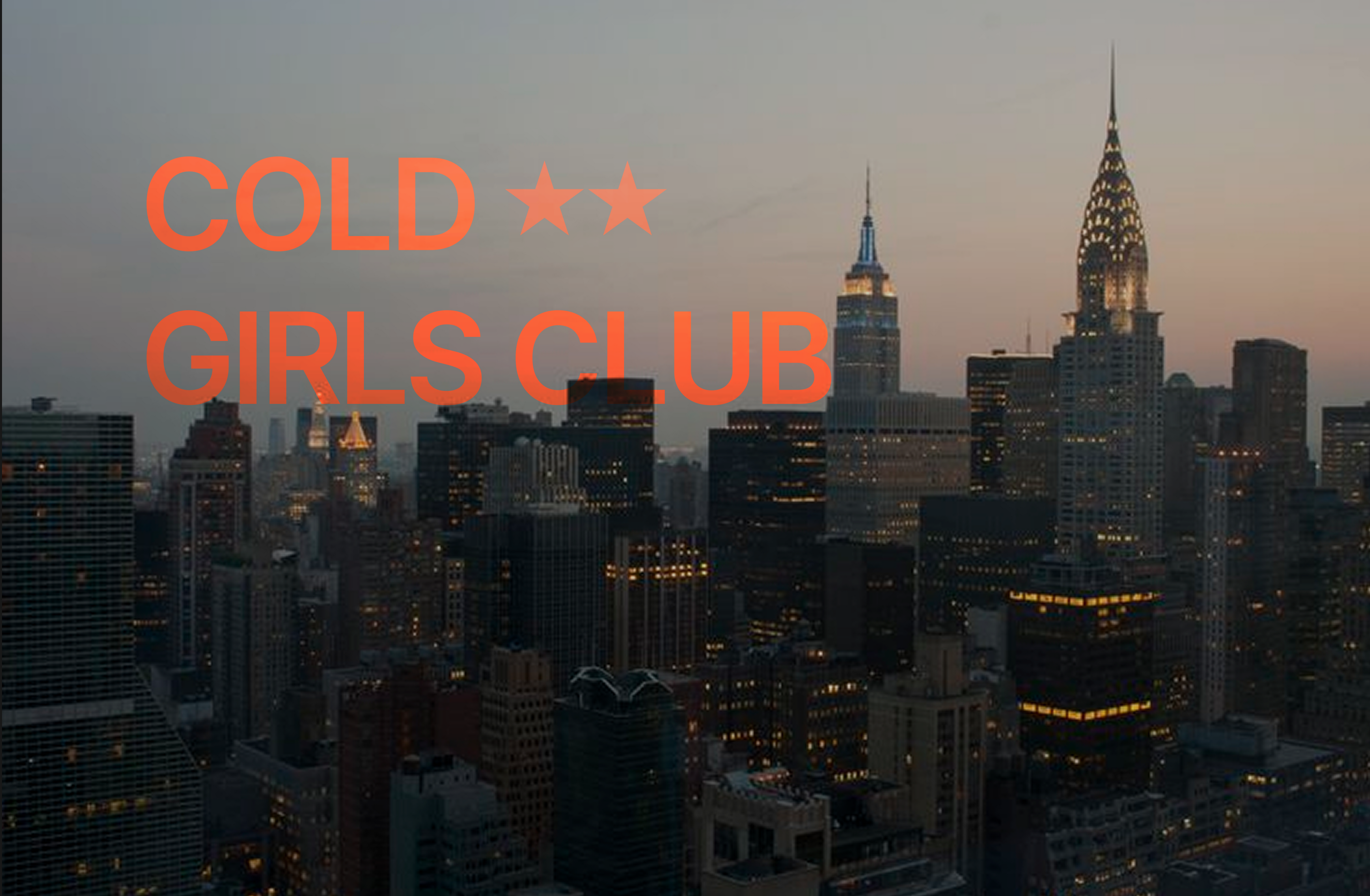 COLD GIRLS CLUB- DROP 03